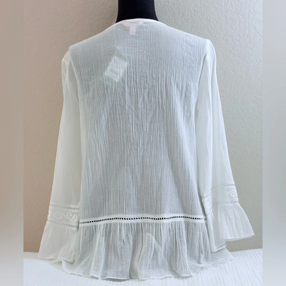 LILLY PULITZER TOP SHIRT BLOUSE WHITE SIZE SMALL NEW WITH TAGS SEE PICS - Picture 13 of 14